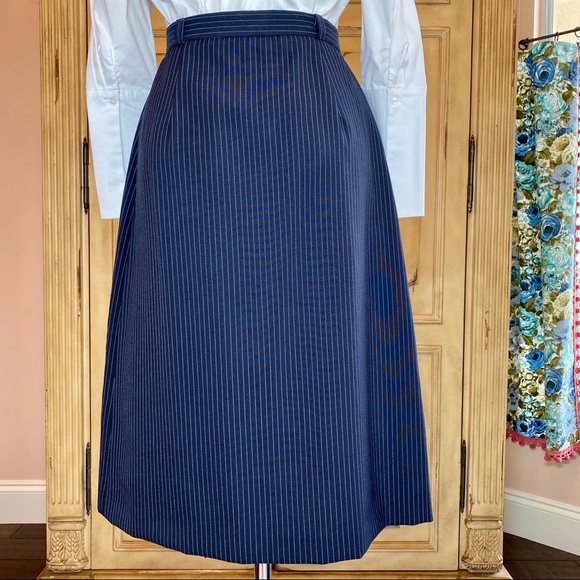 Vintage 70’s/80’s Alex Colman Pinstripe Wrap Skirt - Picture 8 of 14
